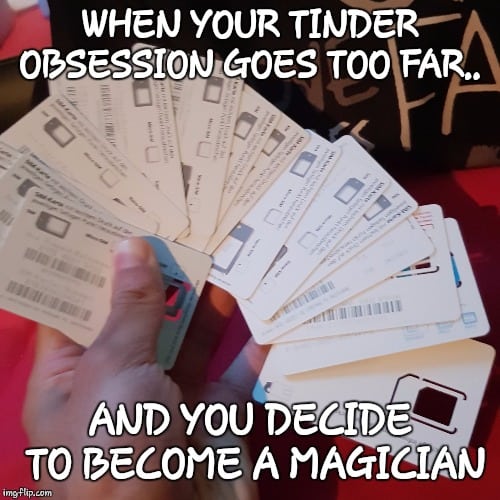 sim card meme tinder