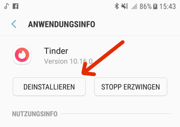 tinder account neu machen app deinstallieren