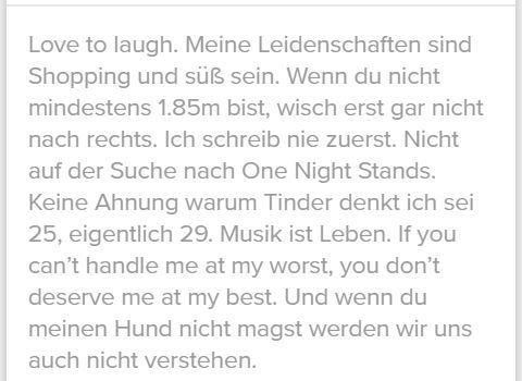 Tinder Status Sprüche