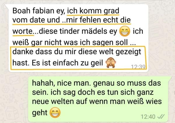 So sieht es aus, wenn man richtig viel Erfolg bei Tinder hat