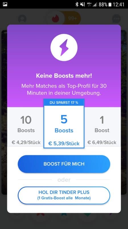 so viel kostet der tinder boost