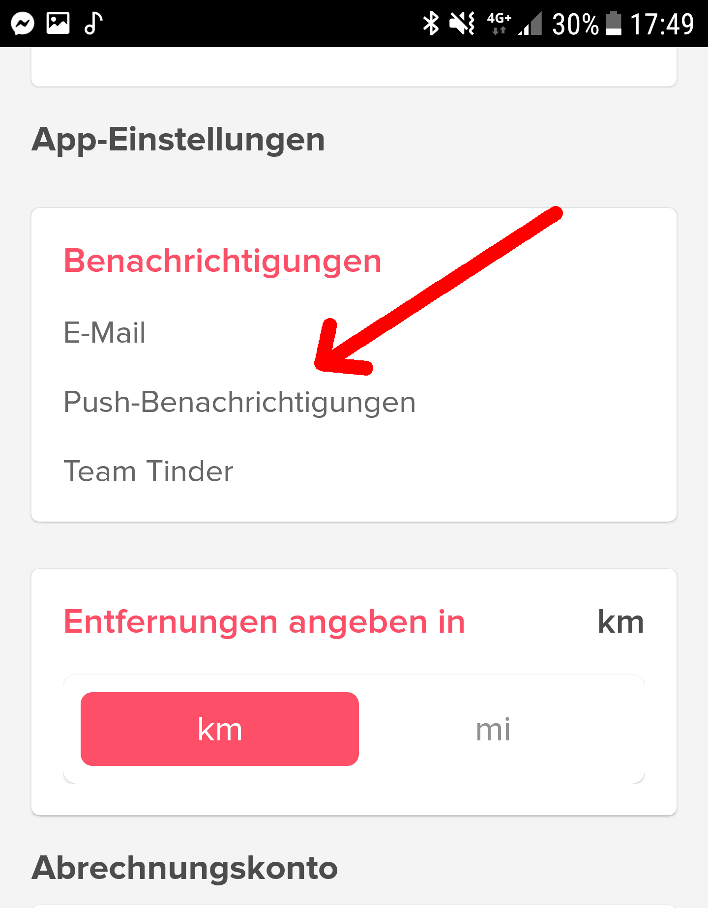 tinder push benachrichtigungen
