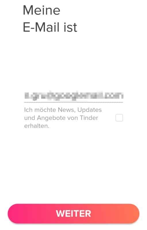 Tinder mit Facebook anmelden 2