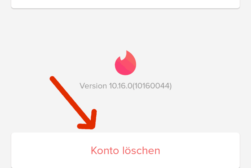 tinder konto löchen