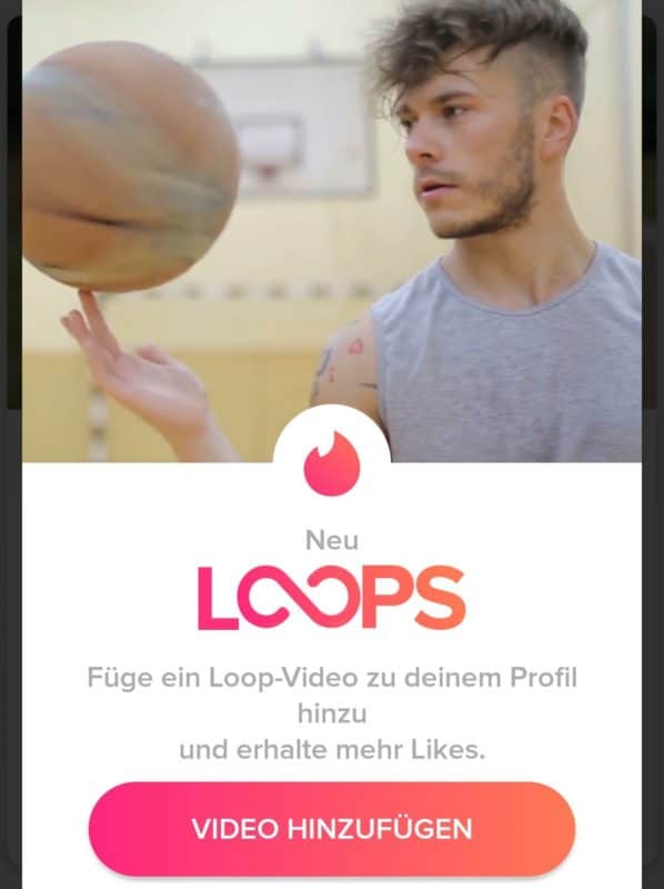 So sehen die Tinder Loops aus, wenn du dein Tinder Profil einrichtest