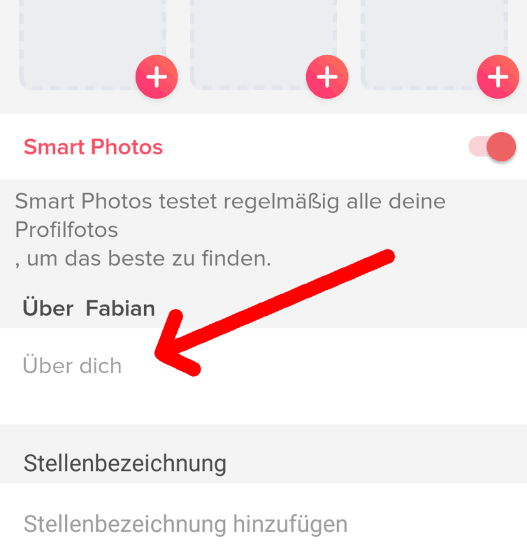 So richtest du dein Tinder Profil mit einem Profiltext ein