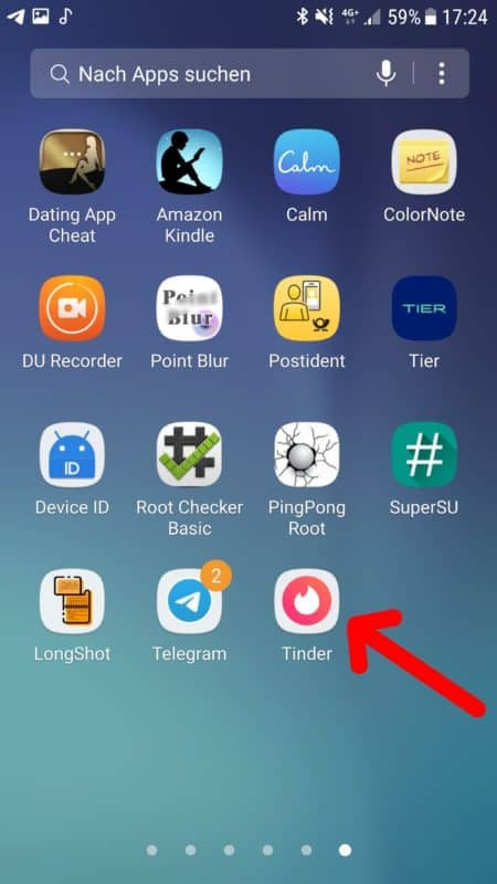 So sieht das Tinder Logo nach der Tinder Installation auf dem Smartphone aus