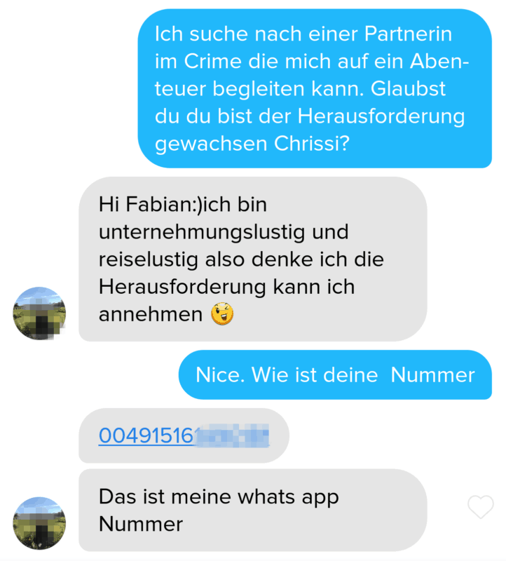 So qualifizierst du sie im Chat mit einem guten Tinder Anmachspruch