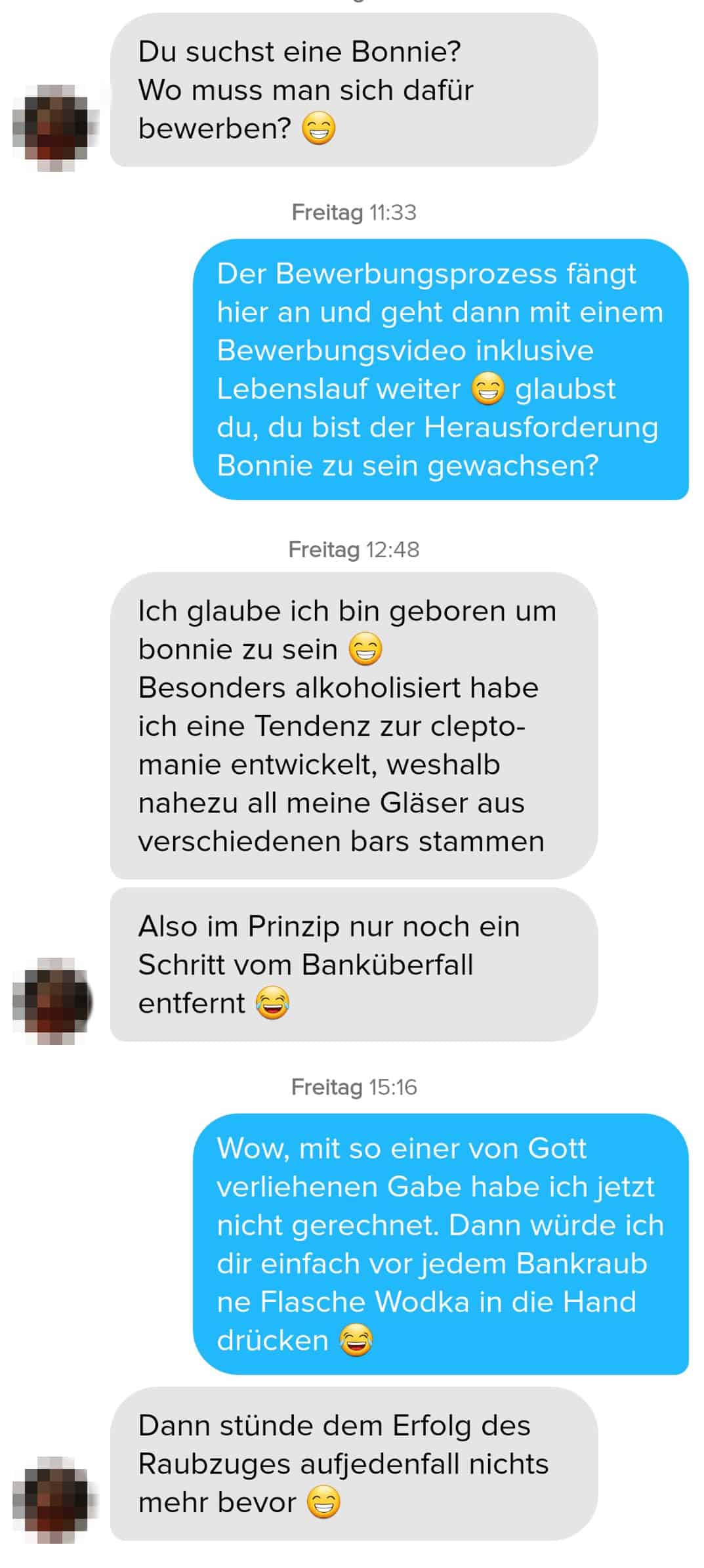 beispiel für flirten im chat durch rollenspiel gauner-pärchen