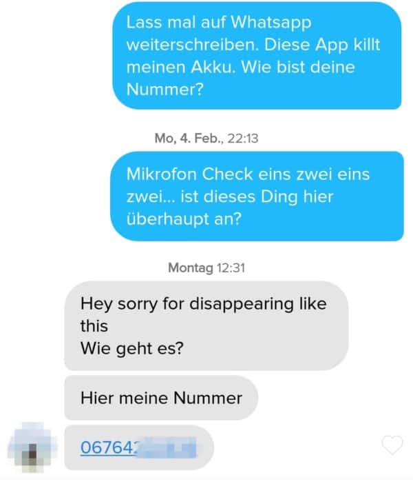 schicke diesen text wenn eine frau im chat nicht zurückschreibt