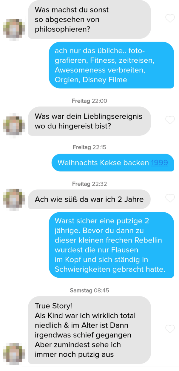 Beispielchat lustig flirten mit schlagfertigen Antworten beim flirten im Chat