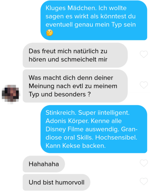 So sieht ein guter Flirt Chat aus, wenn man das Gespräch nicht so ernst nimmt