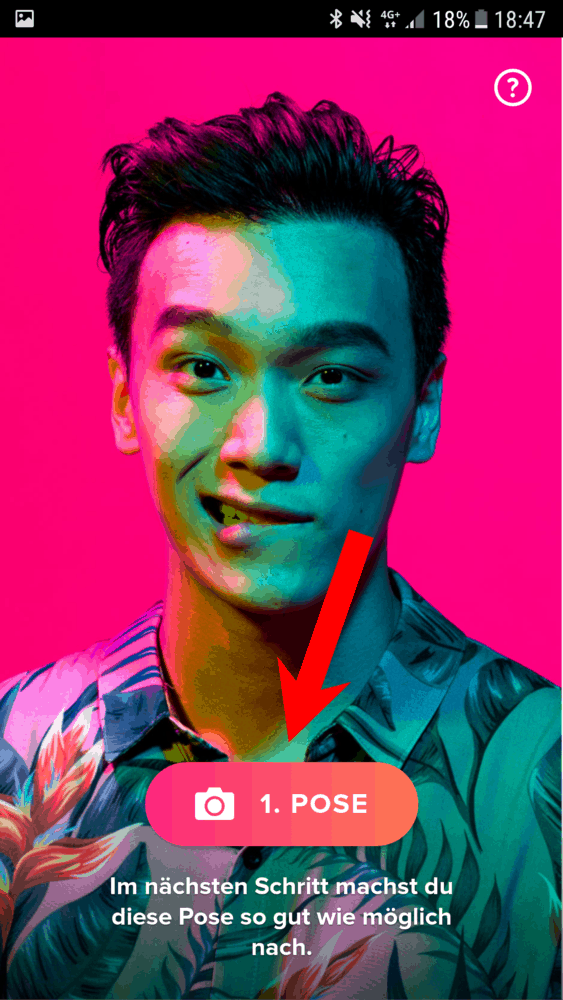 Du musst das Bild nachmachen, um die Tinder Verifizierung zu bekommen