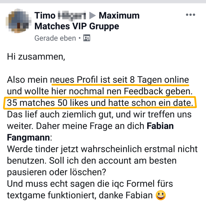 Männer bekommen 35 Matches in 8 Tagen mit den Tipps aus der TinderAcademy