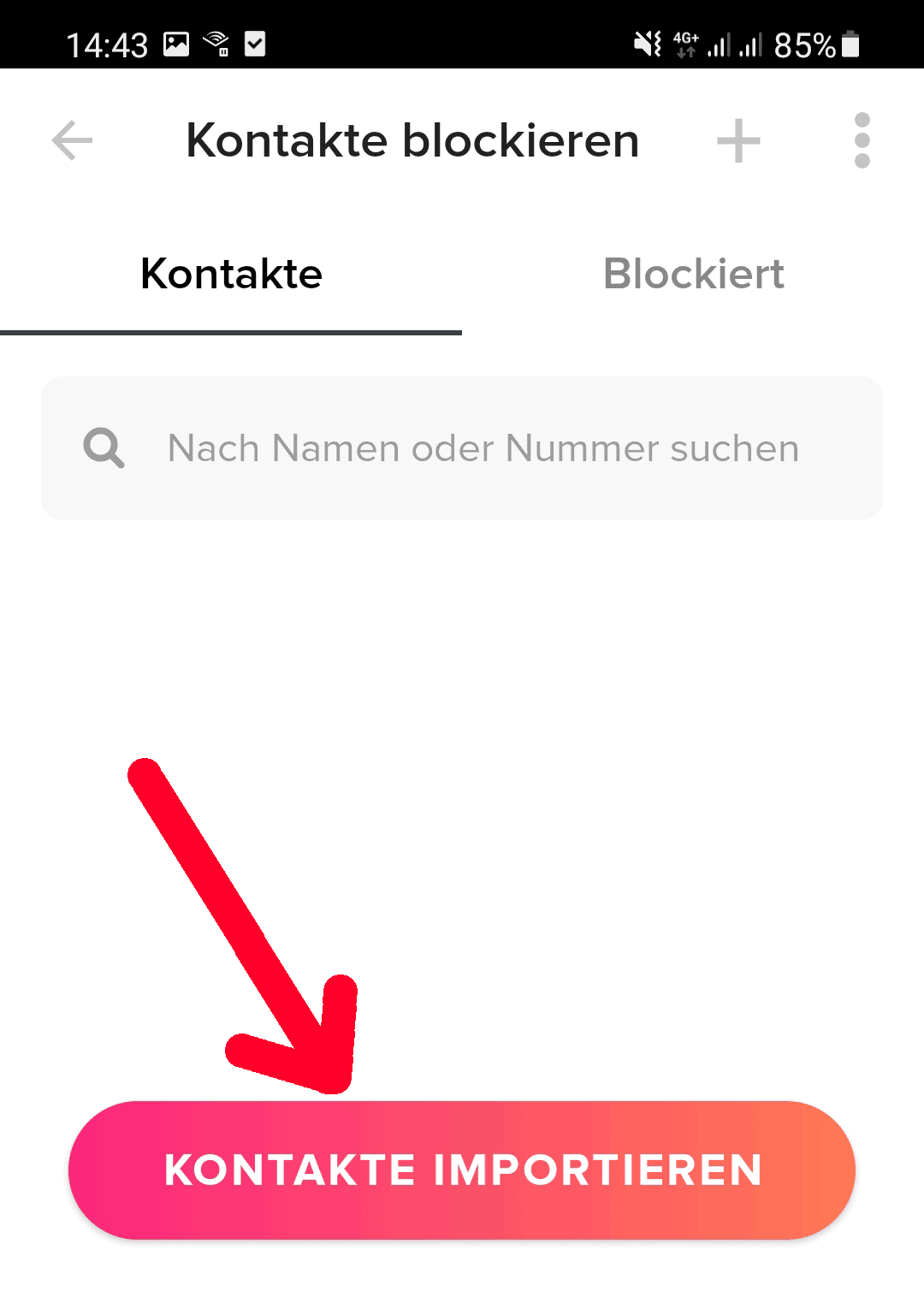 So importierst du Kontakte um sie zu blockieren