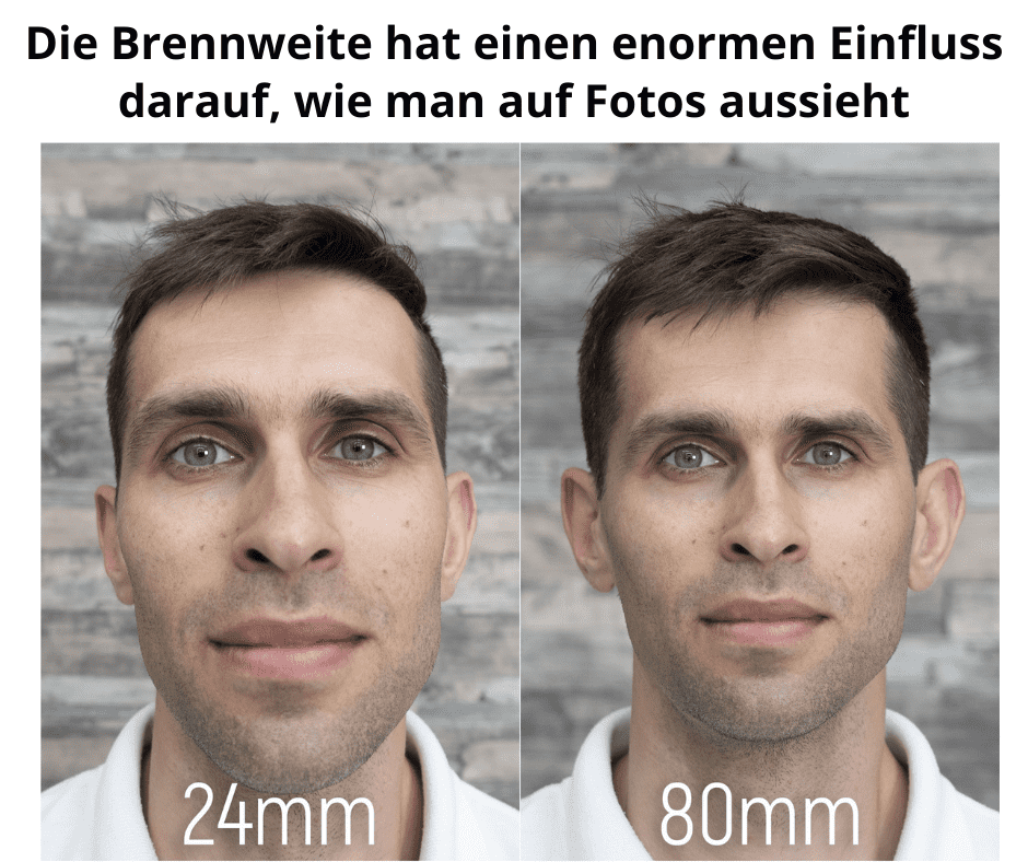 Die Brennweite hat enormen Einfluss, wie du auf Fotos aussiehst