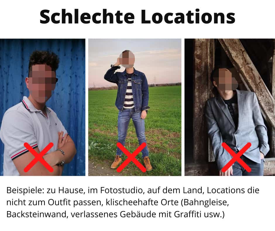 Beispiele für schlechte Locations für Fotos