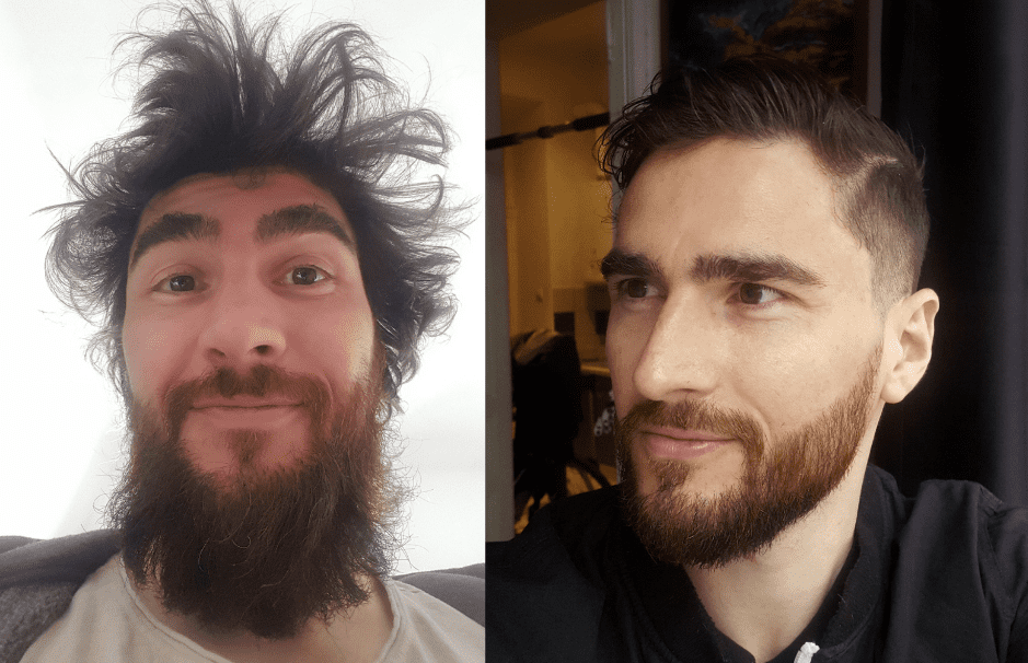 Vergleich von gutem und schlechtem Styling als Tipp für gute Tinder Video-Chats