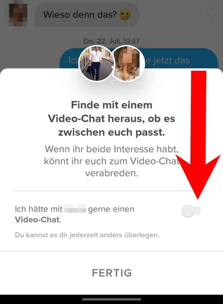 video-chat-bei-tinder-anfragen-1 Mit dem grauen Schieberegler fragst du einen Tinder Video-Chat an