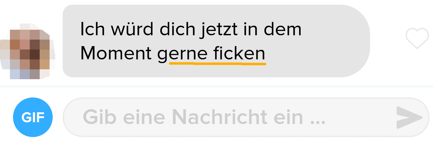 Tinder Chat Screenshot Sex Anfrage