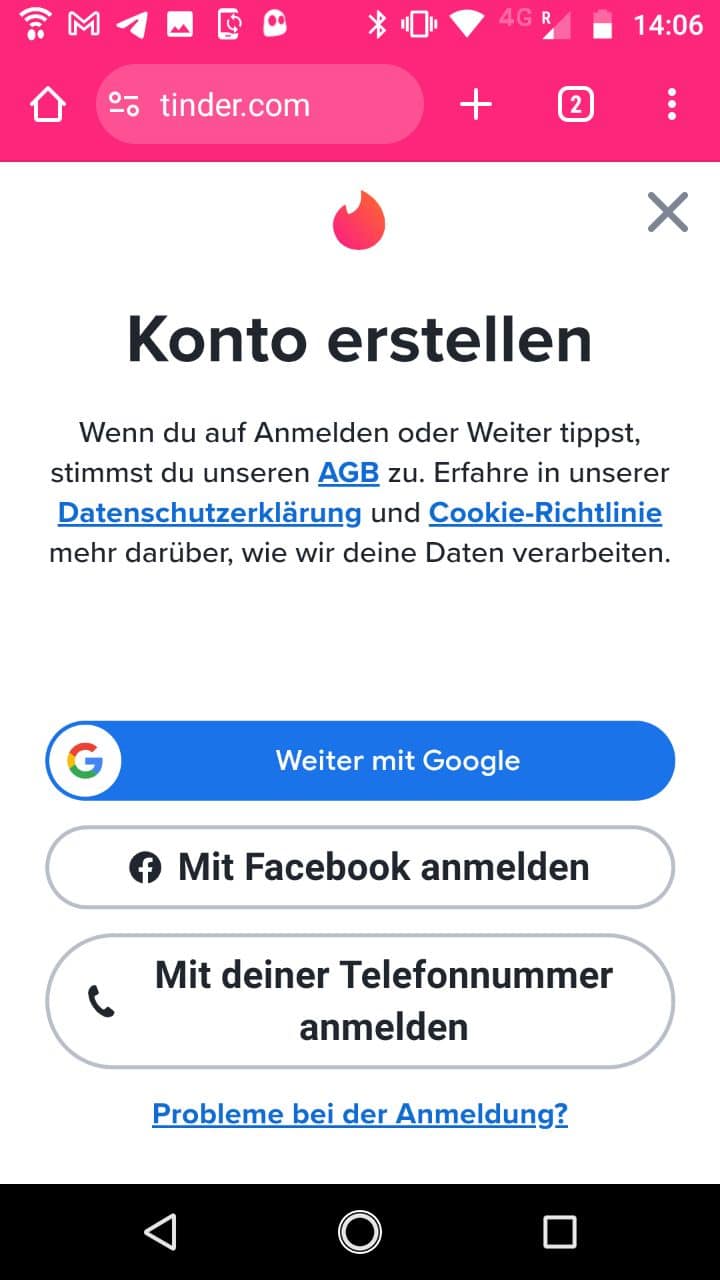 So kannst du dein Tinder Konto mit Google erstellen