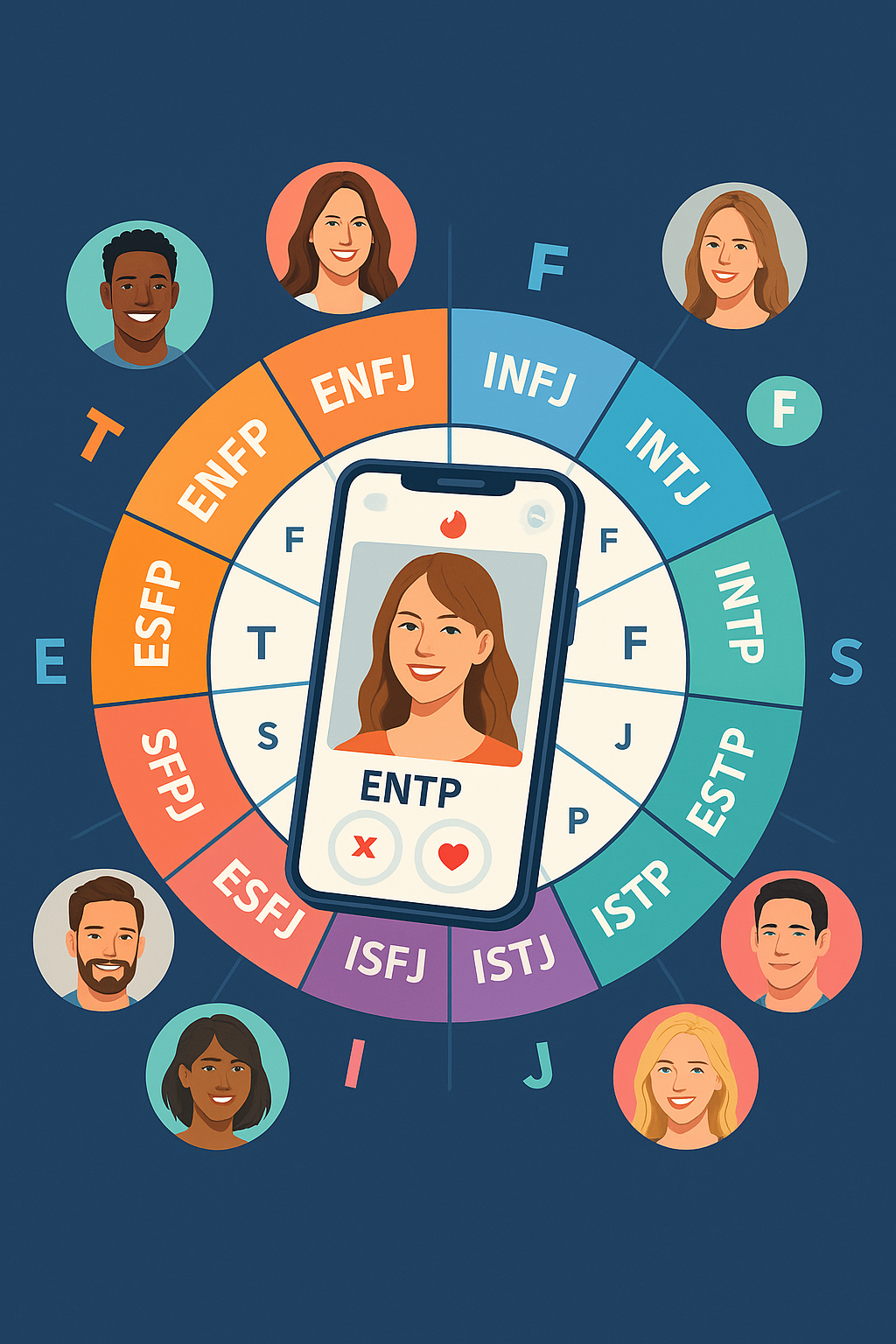 Das sind die Abkürzungen für die verschiedenen Persönlichkeitstypen auf Tinder