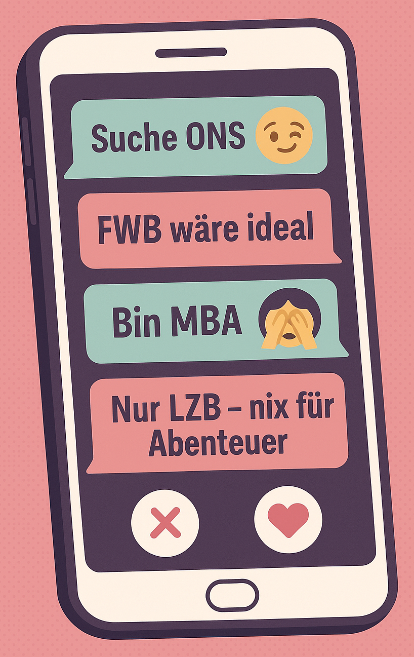 Beispiele für Tinder Codes & Abkürzungen für Beziehungstypen und Dating-Absichten