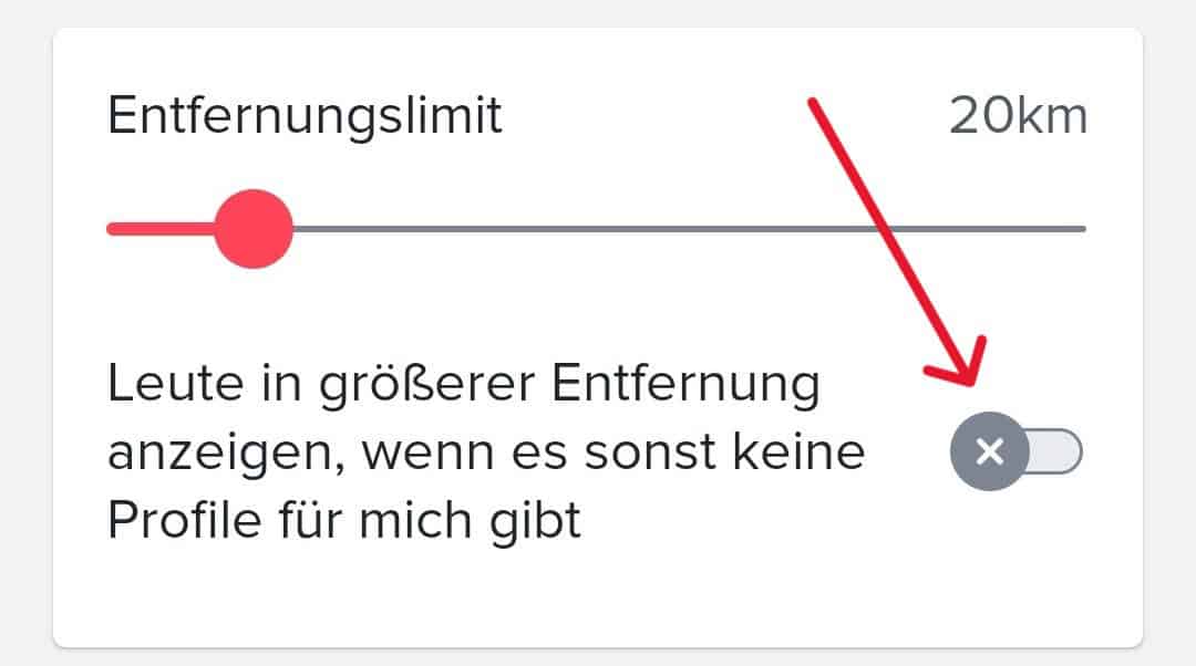 tinder-discovery-einstellungen-entfernungslimit-erweitern So kannst du die Tinder Discovery-Einstellung des Entfernungslimits erweitern